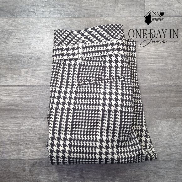 Adriano Goldschmied Lettuce Edge Houndstooth Print Pants Size 27 (4) - Picture 6 of 6